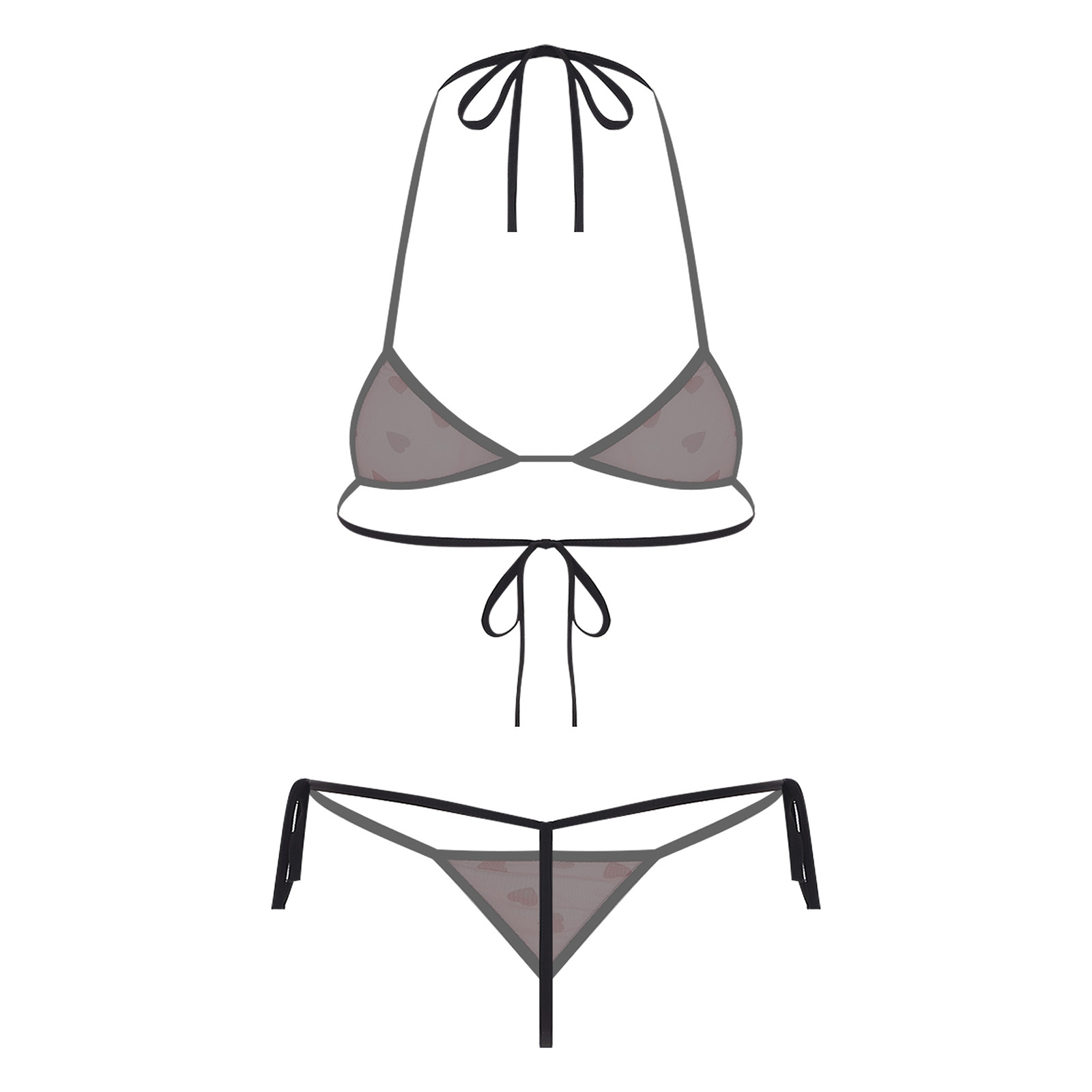 Womens Micro Mini Bikini Linge - Sheer Bra Lace บทวิจารณ์และราคา