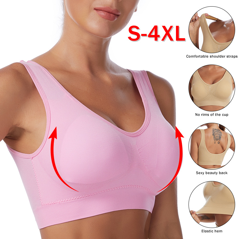 Sexy Women Bra Plus Size Seaml - Wirefree Bra Comfort บทวิจารณ์และราคา