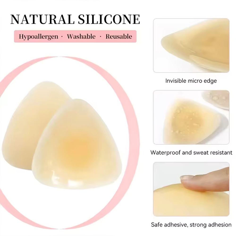 Silicone Triangular Nipple Cov - Backless Bra Sticky บทวิจารณ์และราคา