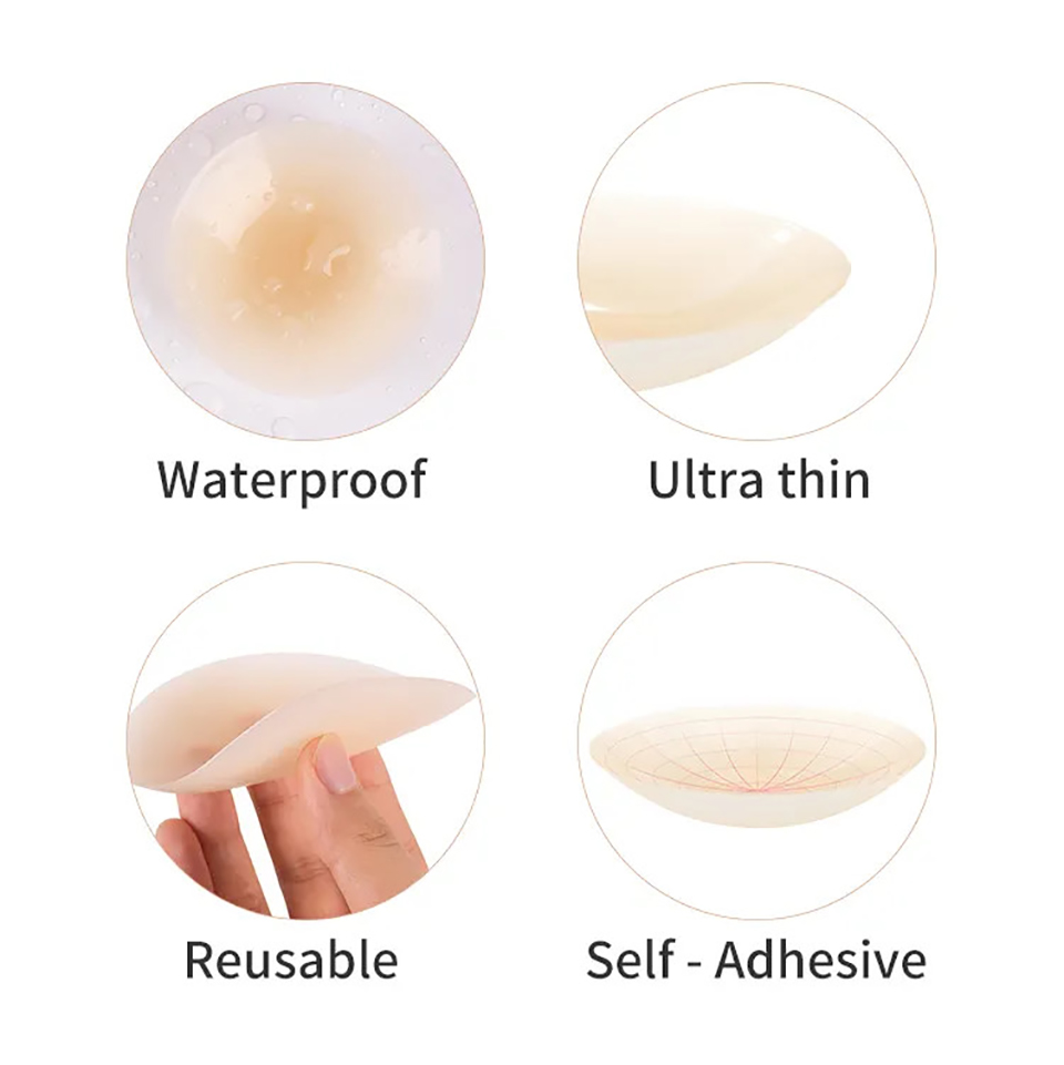 Reusable Silicone Adhesive Nip - Strapless Bra Adhesive บทวิจารณ์และราคา
