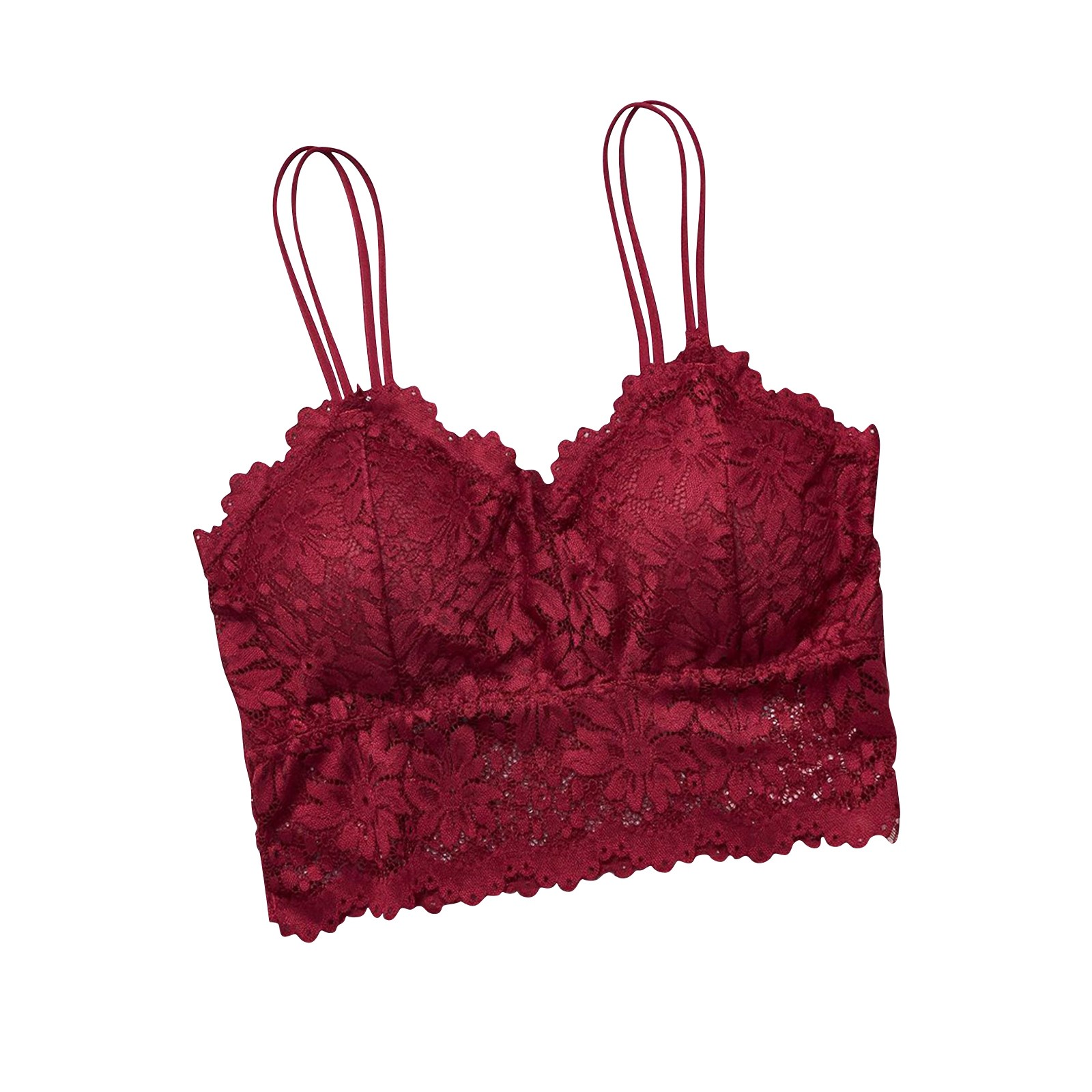 Women's Sexy Bra Top Solid Col - T Shirt Bra Seamless บทวิจารณ์และราคา