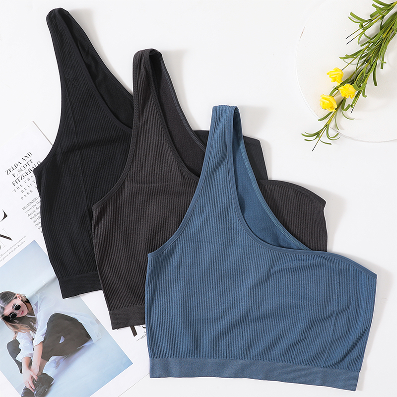 One Shoulder Tank Tops Women S - T Shirt Bra Seamless บทวิจารณ์และราคา