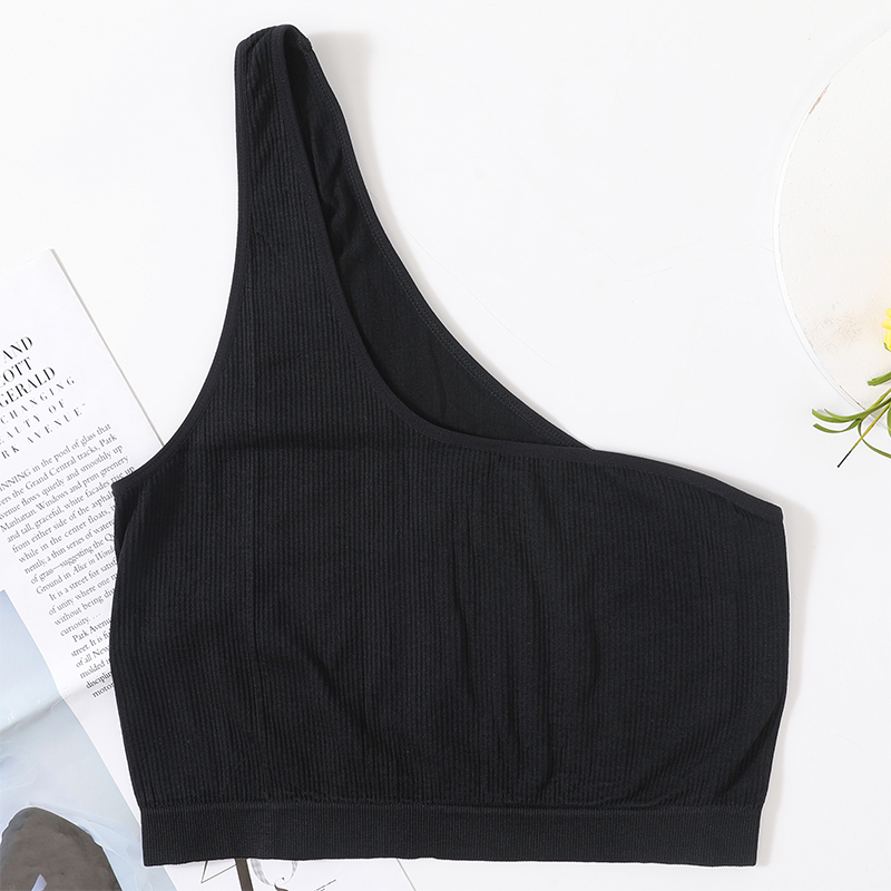 One Shoulder Tank Tops Women S - T Shirt Bra Seamless บทวิจารณ์และราคา