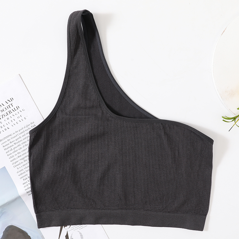 One Shoulder Tank Tops Women S - T Shirt Bra Seamless บทวิจารณ์และราคา