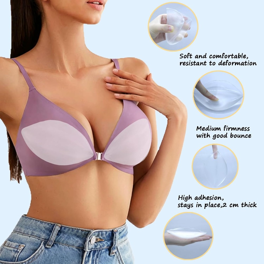Adhesive Silicone Bra Inserts  - Push Up Bra Silicone บทวิจารณ์และราคา