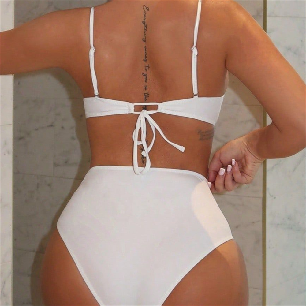 White Sling Bikini Bra Back La - Underwire Bra Padded บทวิจารณ์และราคา