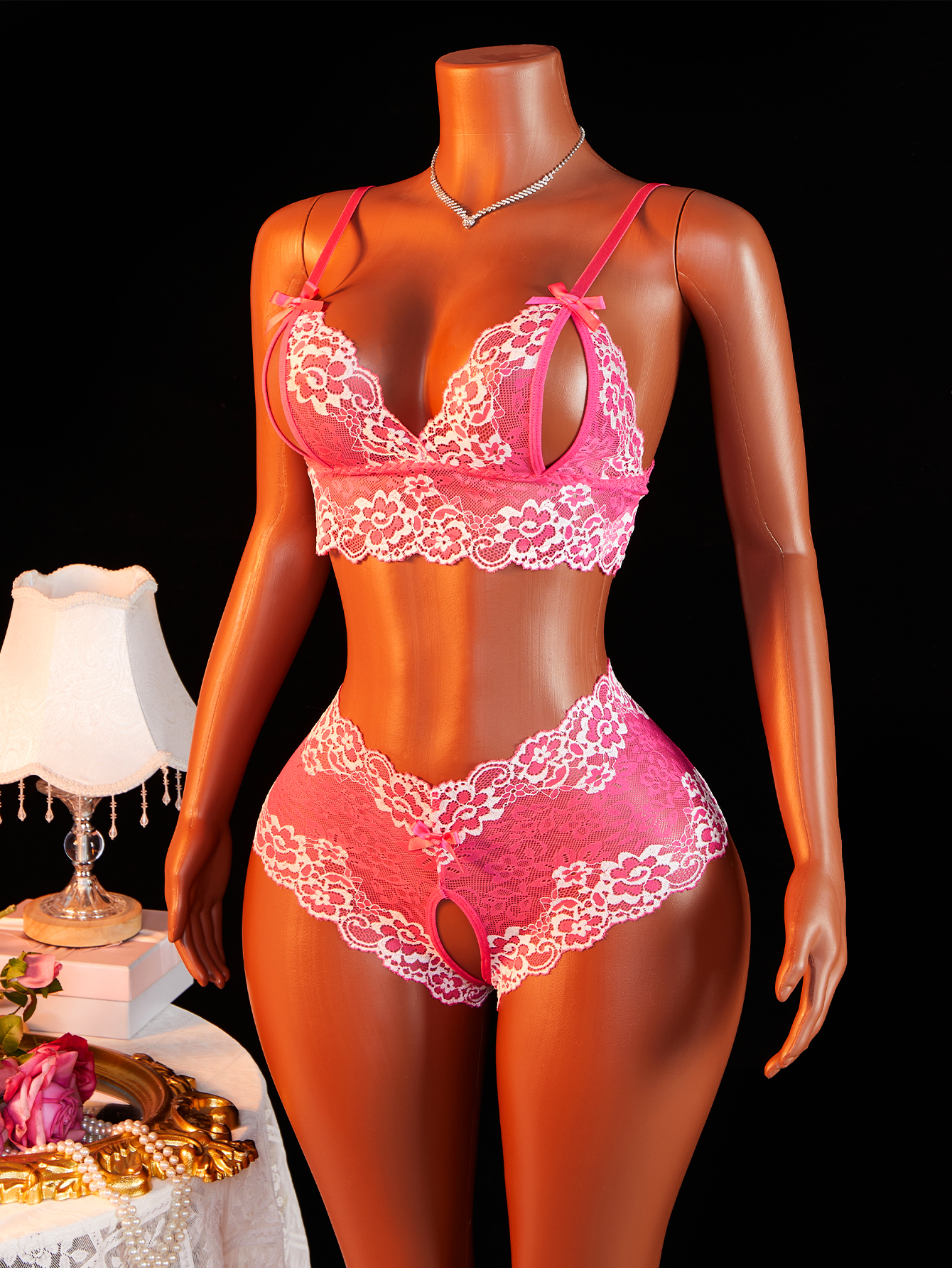 Women's Sexy Lingerie Set Slin - Sheer Bra Lace บทวิจารณ์และราคา
