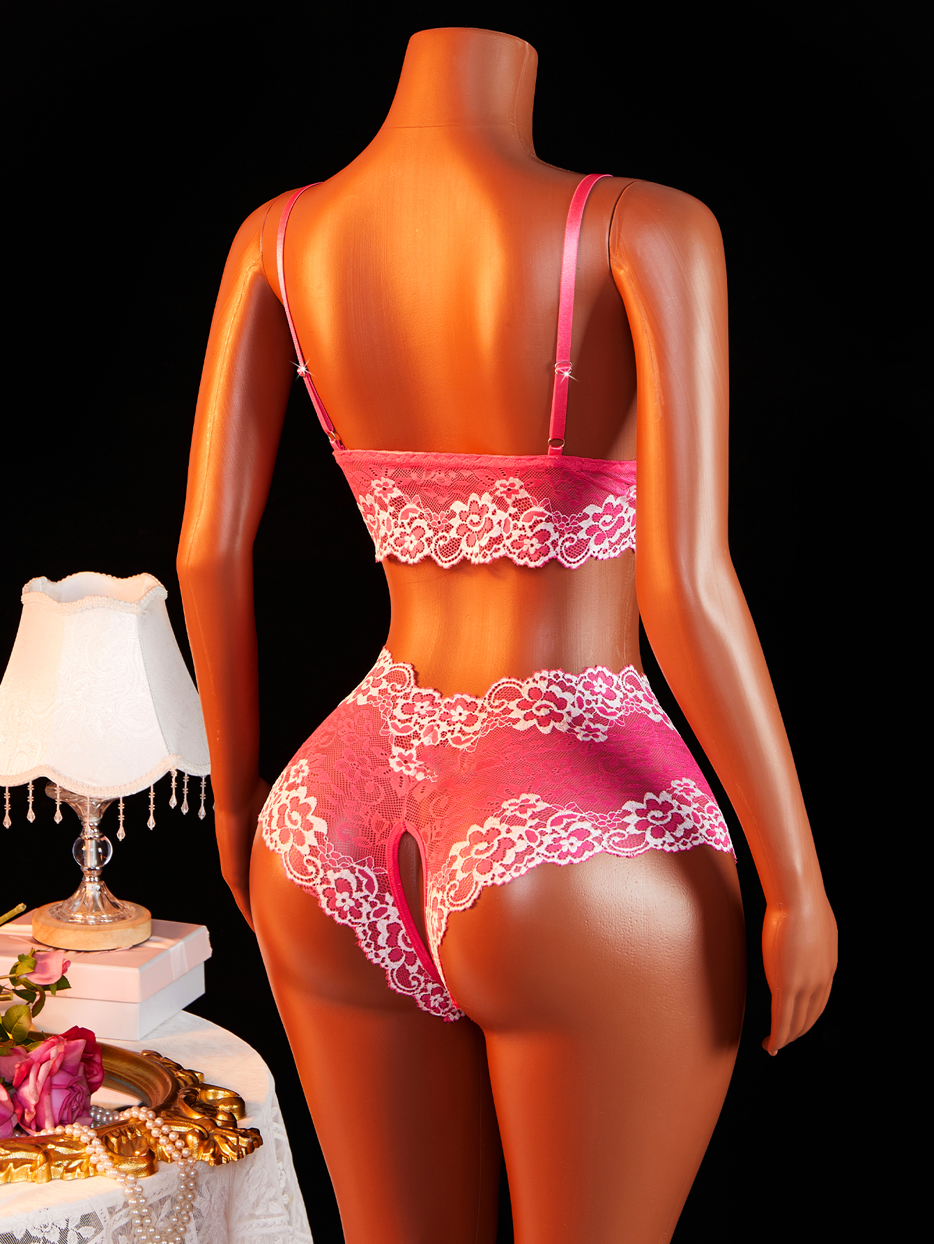 Women's Sexy Lingerie Set Slin - Sheer Bra Lace บทวิจารณ์และราคา