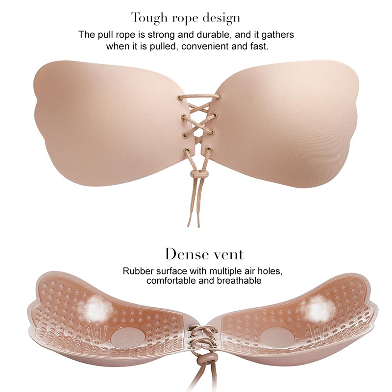 1/2 Pairs Women Summer Backles - Backless Bra Sticky บทวิจารณ์และราคา