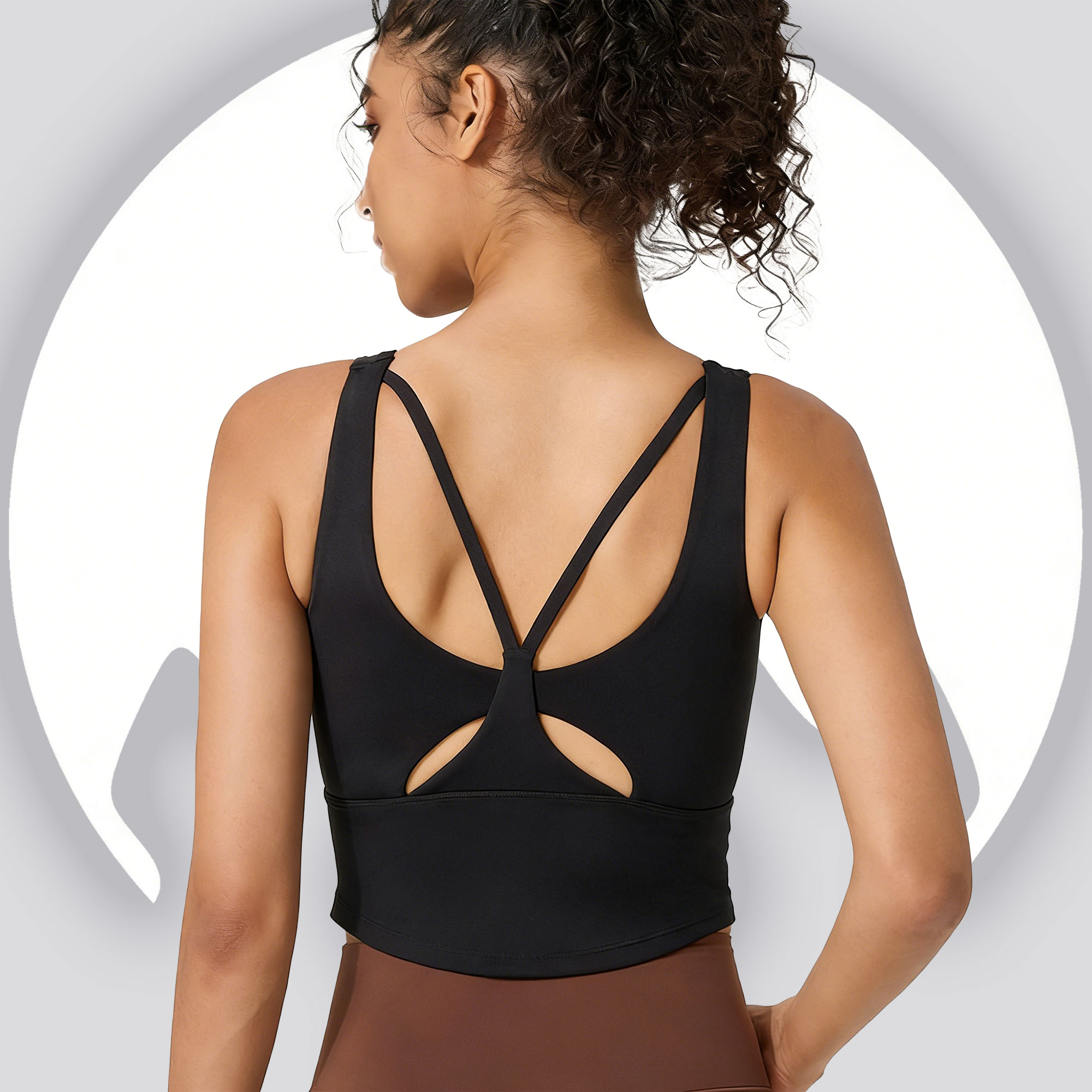 Women's Fixed Cup Yoga Sports  - Sports Bra Racerback บทวิจารณ์และราคา