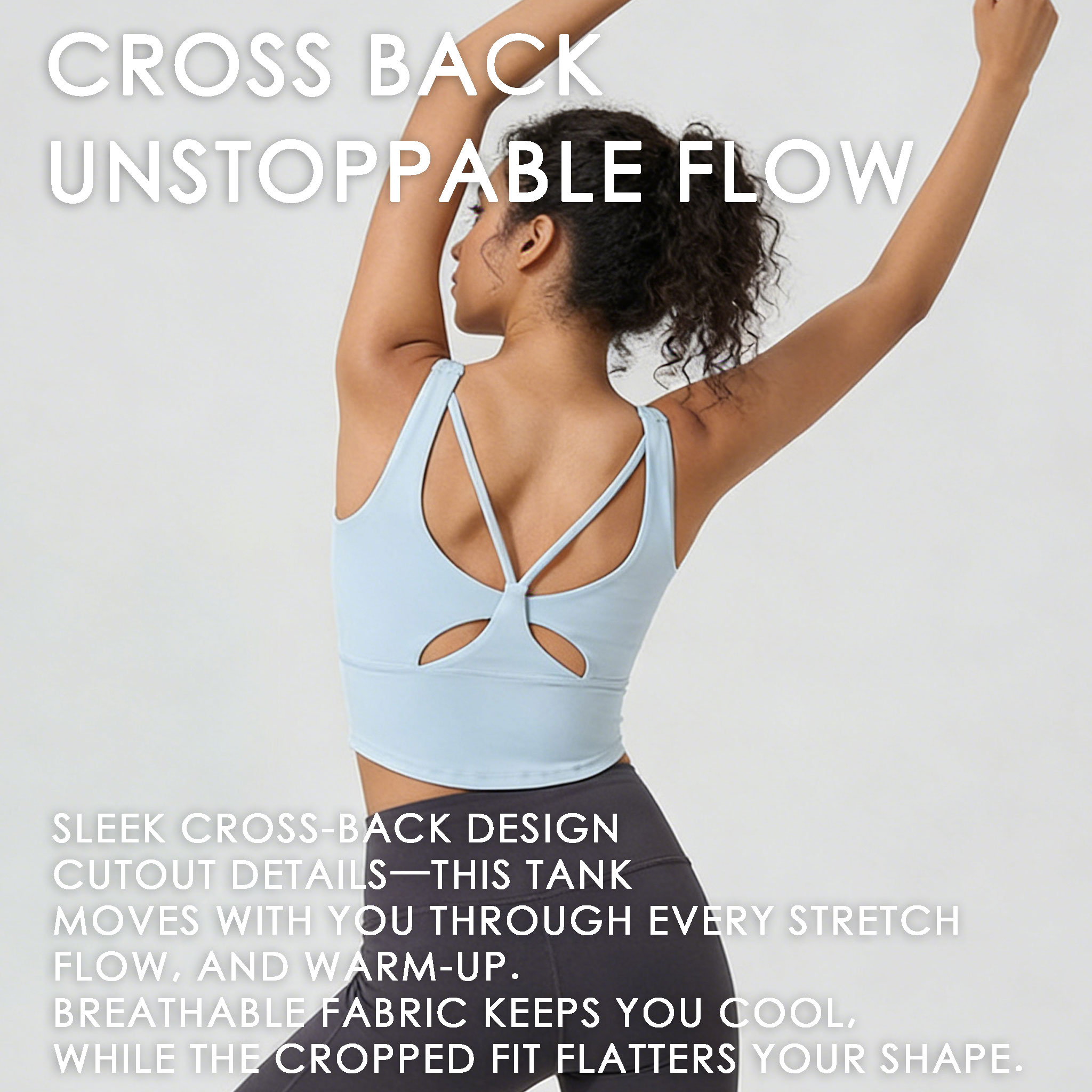Women's Fixed Cup Yoga Sports  - Sports Bra Racerback บทวิจารณ์และราคา