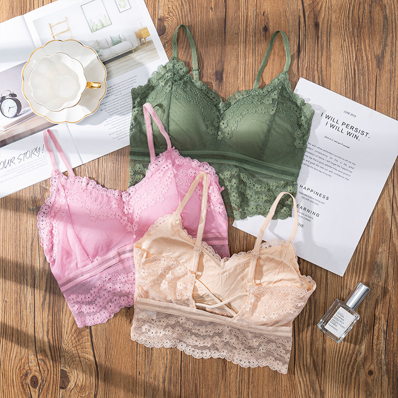 3D Sexy lace Lingerie Seamless - Sheer Bra Lace บทวิจารณ์และราคา