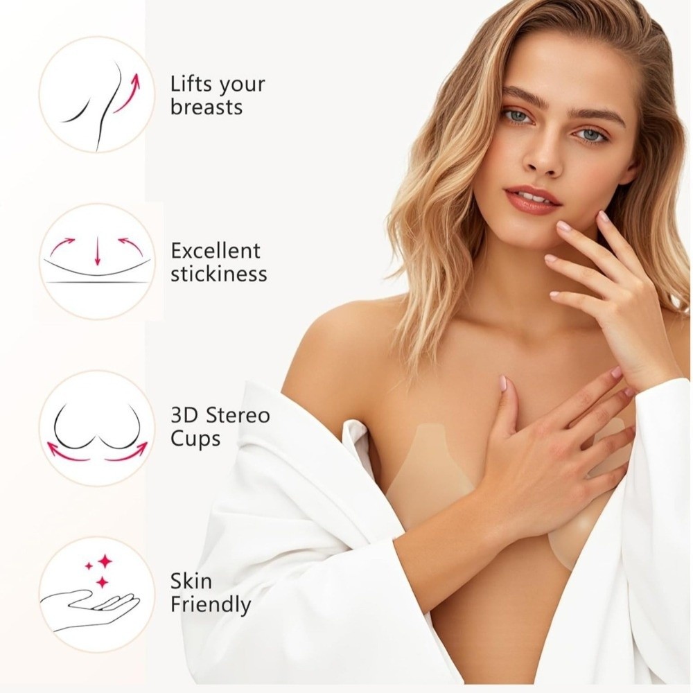 Seamless Silicone Nipple Cover - Push Up Bra Silicone บทวิจารณ์และราคา