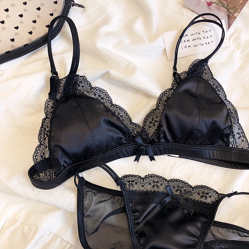 French Sexy Lace Triangle Cup  - Cotton Bra Everyday บทวิจารณ์และราคา